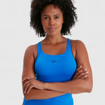 Speedo Women's Eco Endurance+ Medalist Swimsuit Swimming Costume Blue BNWT