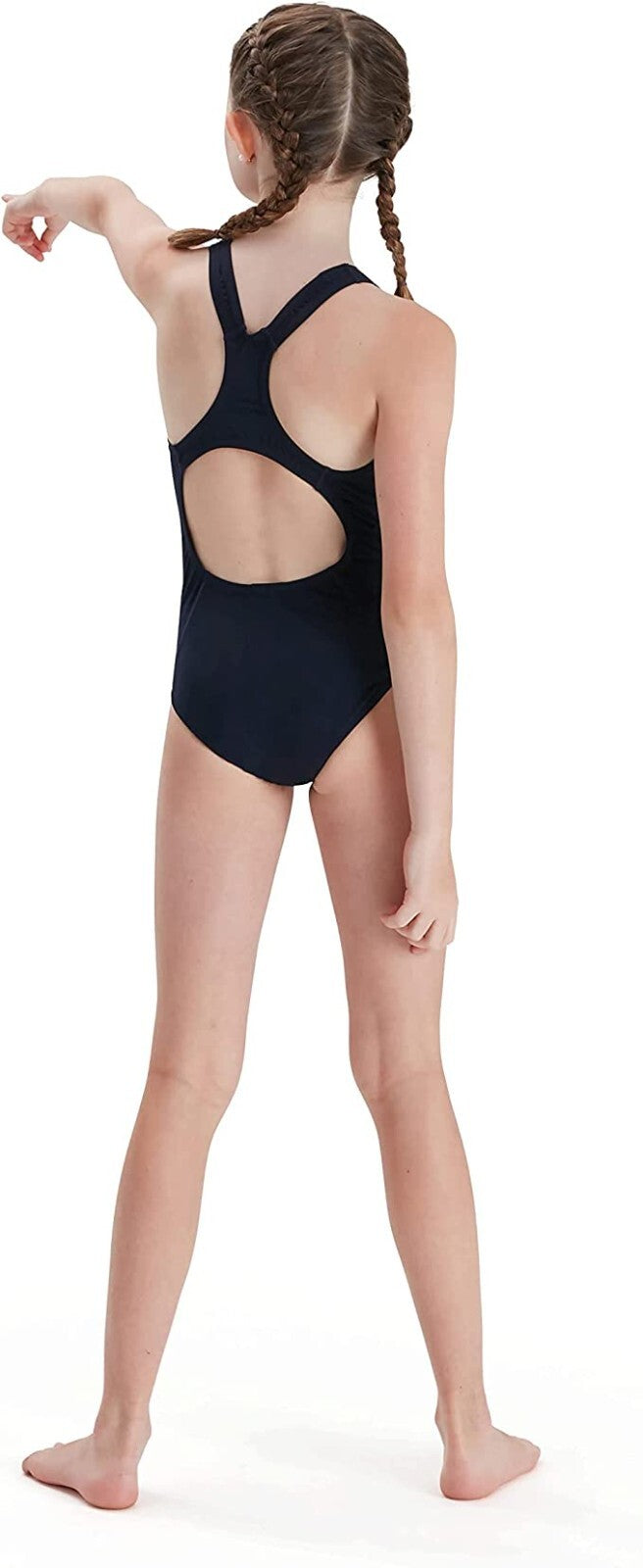 Speedo ECO Endurance+ Medalist Girls Swimsuit Swimming Costume Navy 2025 BNWT
