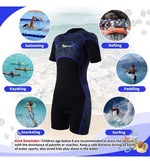 Summshall Kids Wetsuit 2.5mm Shorty Diving Surfing Suits Boys 8-10 Years BNWT