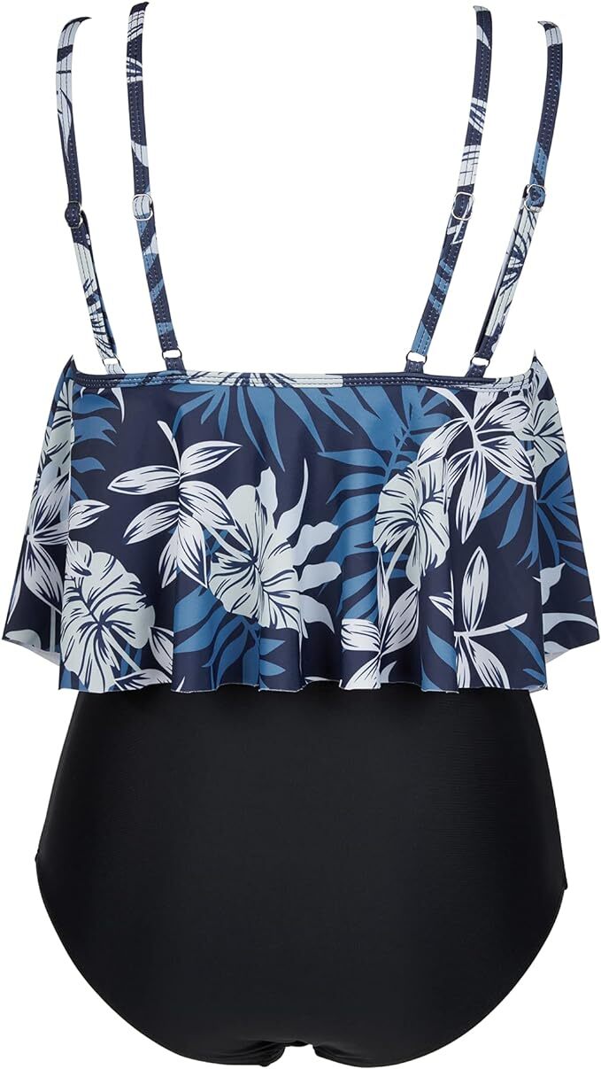 RXRXCOCO Women's Padded Tankini High Waist Swimsuit Swimming Costume BNWT
