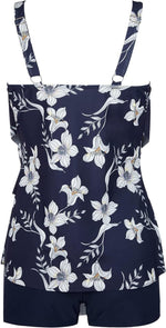 RXRXCOCO Women's Padded Tankini & Boy Shorts Swimsuit Swimming Costume BNWT