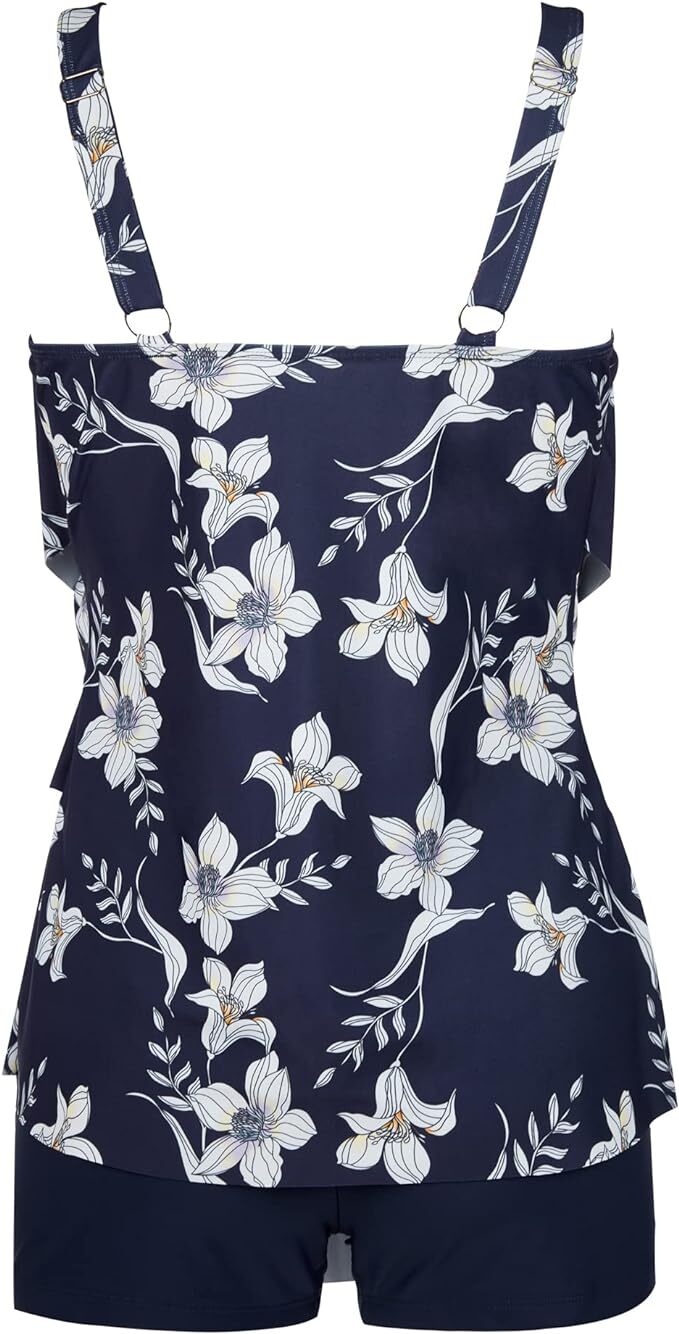 RXRXCOCO Women's Padded Tankini & Boy Shorts Swimsuit Swimming Costume BNWT