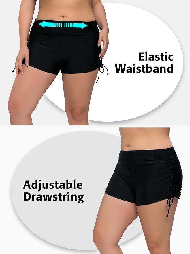 Attraco Women's High Waisted Swim Shorts Swimsuit Swimming Costume Plus BNWT