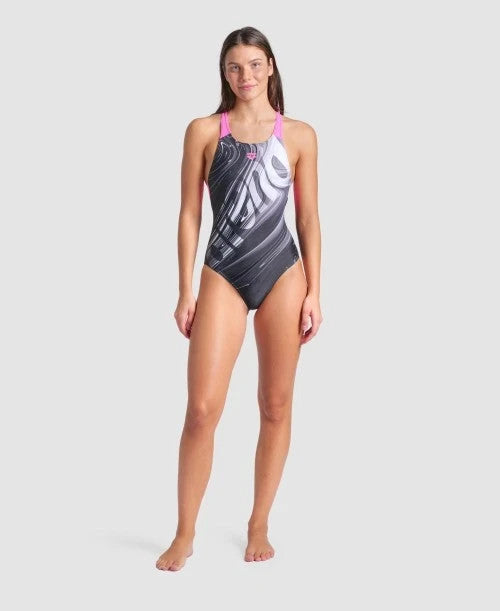 Arena Women's Flow V Back LB Swimsuit One Piece Swimming Costume BNWT