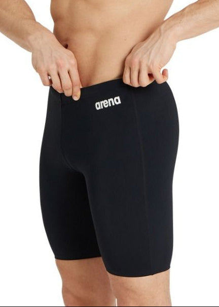 Arena Men's Team Swim Solid Jammer Swimming Trunks Shorts Swimsuit Black BNWT
