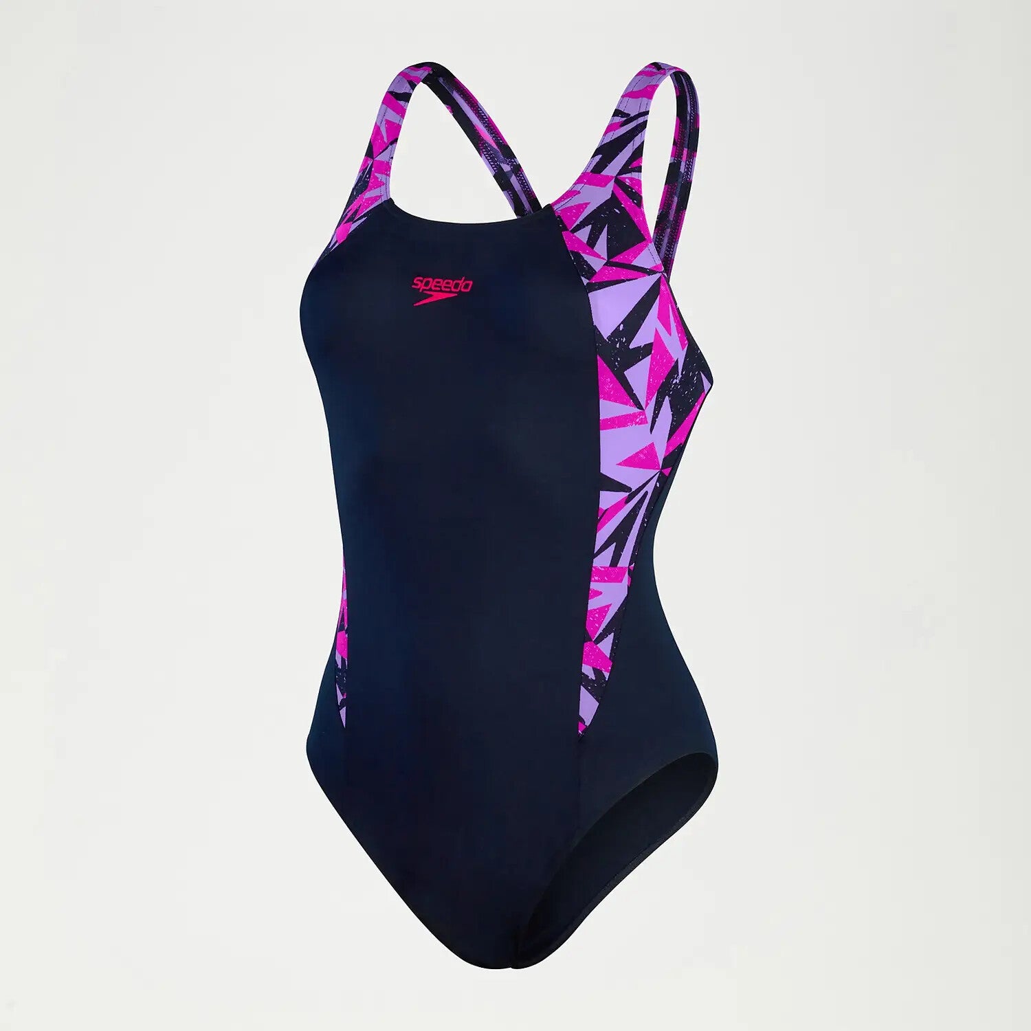 Speedo Women's Hyperboom Splice Muscleback Swimsuit Swimming Costume Navy BNWT