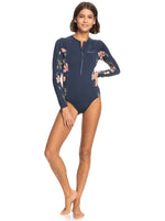 Roxy Women's One Piece Into The Sun Bodysuit Long Sleeved Back Zip Swimsuit BNWT