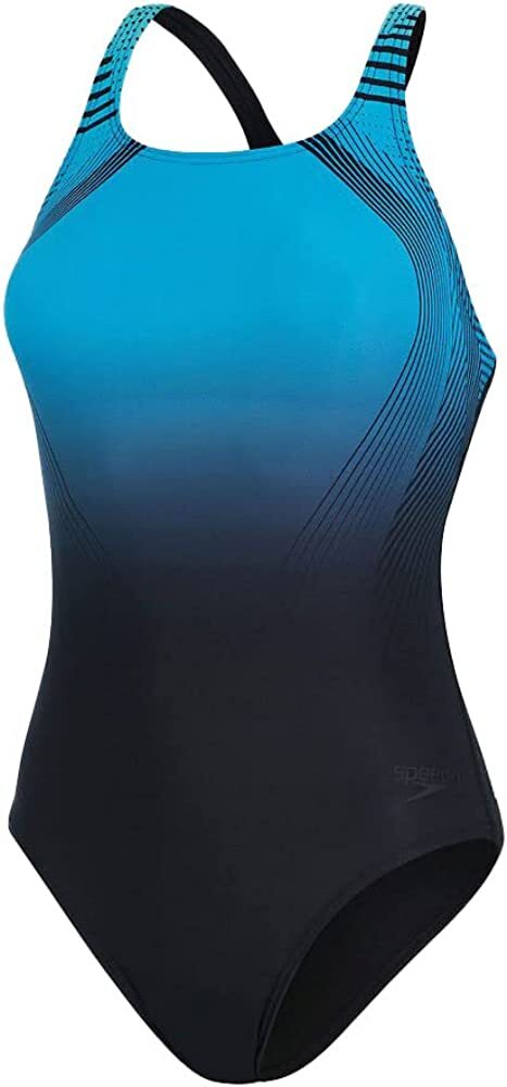 Speedo Women's Digital Placement Medalist Swimsuit Swimming Costume BNWT