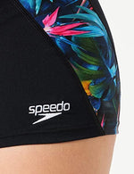 Women's Printed Sun Protection Shorts Black/Pink Swimsuit Swimming Costume BNWT