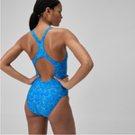 Speedo Women's Hyperboom Allover Medalist Swimsuit Swimming Costume BNWT