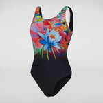 Speedo Women's Digital Placement U-Back Swimsuit Swimming Costume BNWT