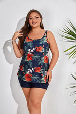 Hanna Nikole Women Tummy Control Tankini Plus Size Two Piece Swimsuit High Waist