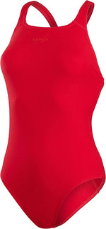 Speedo Women's Eco Endurance+ Medalist Swimsuit Swimming Costume Red BNWT