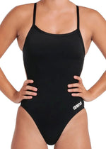Arena Women's Team Challenge Solid Swimsuit Swimming Costume Black Girls BNWT
