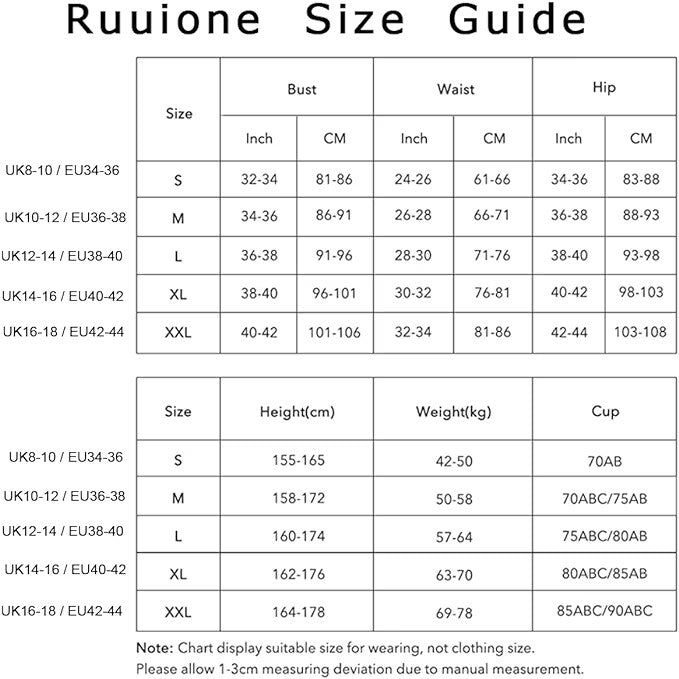Ruuione Women's Rash Guard Front Zip Swimsuit Swimming Costume Long Sleeve BNWT