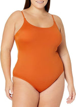 Amazon Essentials Women's Thin Strap Swimsuit Swimming Costume Terracotta BNWT