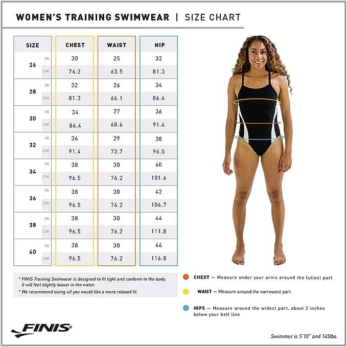 Finis Women's Skinback Splice Swimsuit Swimming Costume Black/Red BNWT