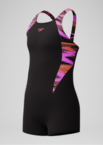Speedo Girl's Hyperboom Splice Legsuit Swimsuit Swimming Costume Child Kids BNWT