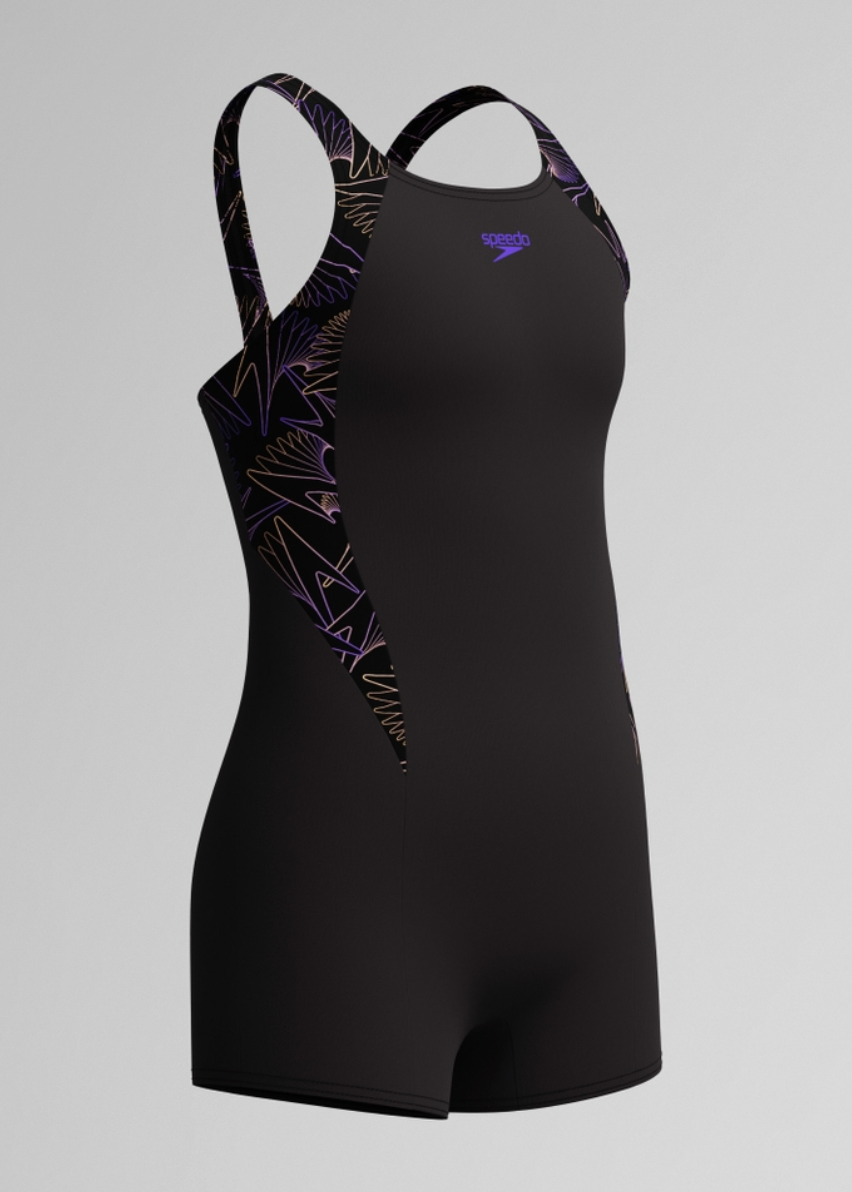Speedo Girl's Hyperboom Splice Legsuit Swimsuit Swimming Costume Child Kids BNWT