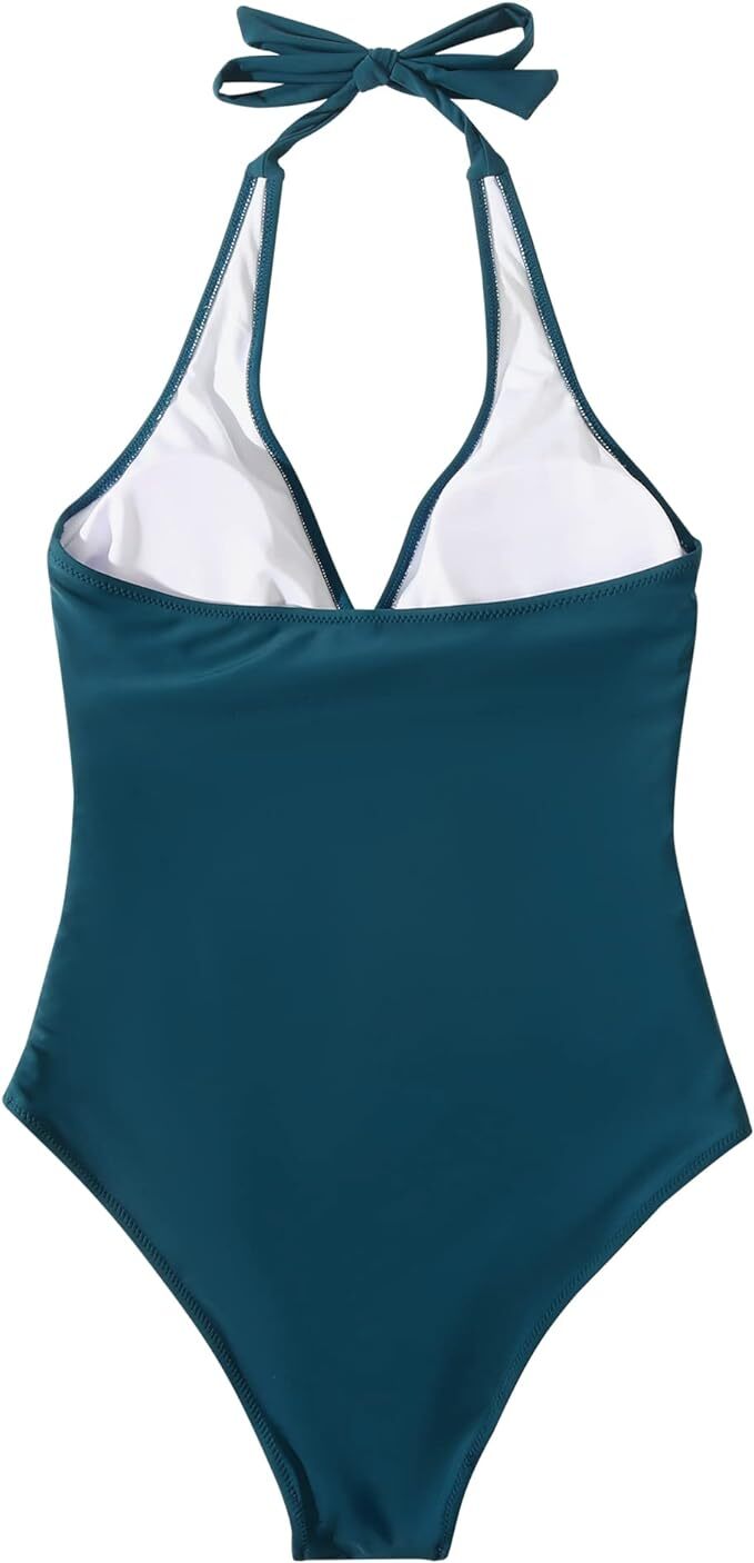 RXRXCOCO Women's Halter High Waist Tummy Control Swimsuit Swimming Costume BNWT
