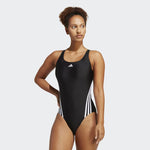 Adidas Women's 3 Bars Stripe One Piece Swimsuit Swimming Costume IB5986 BNWT