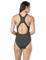 Speedo Women's Endurance+ Placement Medalist Stripe Swimsuit Swimming Costume