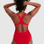 Speedo Women's Eco Endurance+ Medalist Swimsuit Swimming Costume Red BNWT