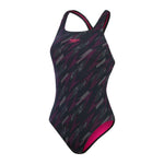 Speedo Women's Hyperboom Allover Medalist Swimsuit Swimming Costume BNWT