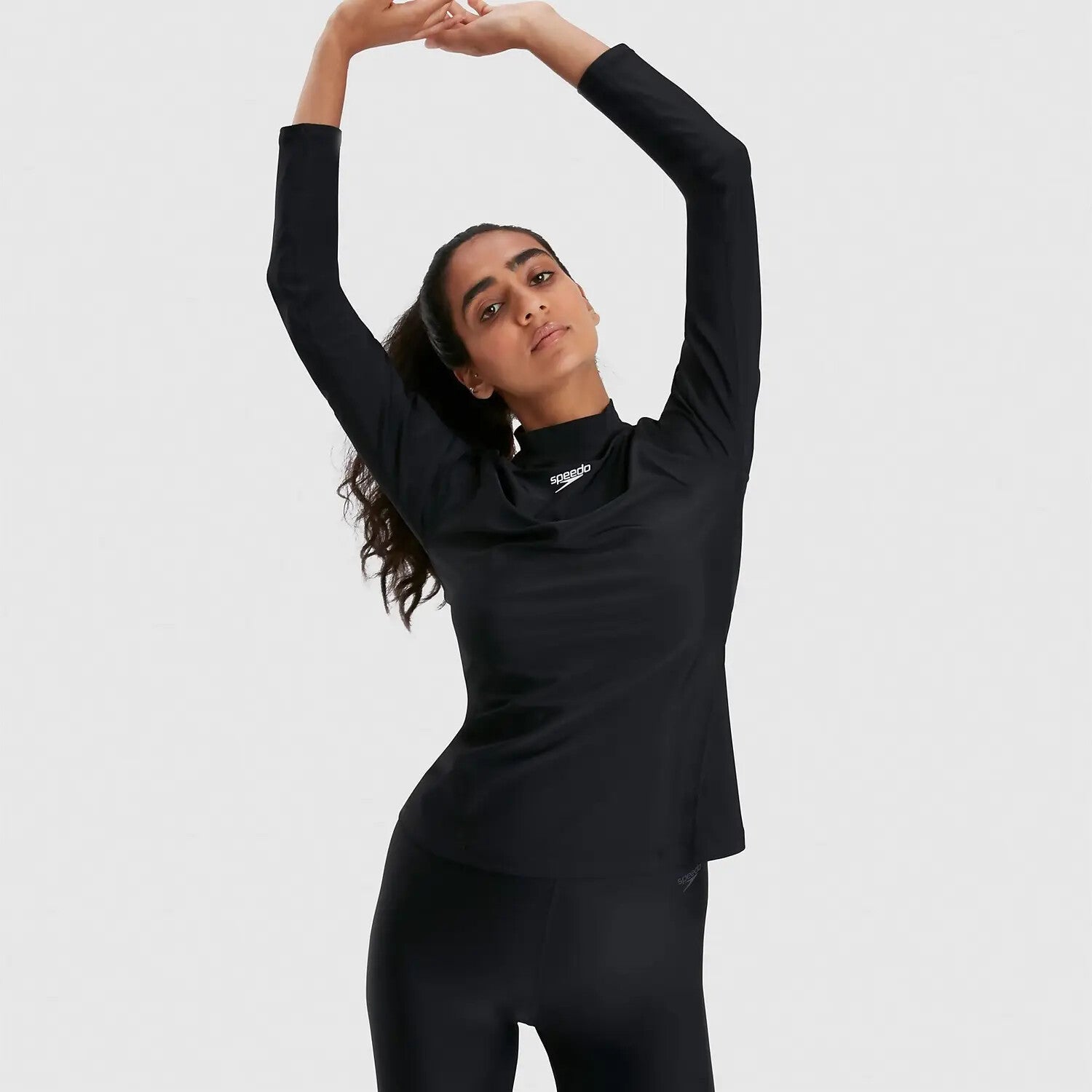 Speedo Women's Printed Long Sleeved Rash Top Swimsuit Swimming Costume BNWT