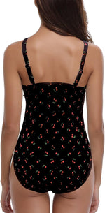 Shekini Women's Square Neck Twist Front Padded Swimsuit Swimming Costume BNWT