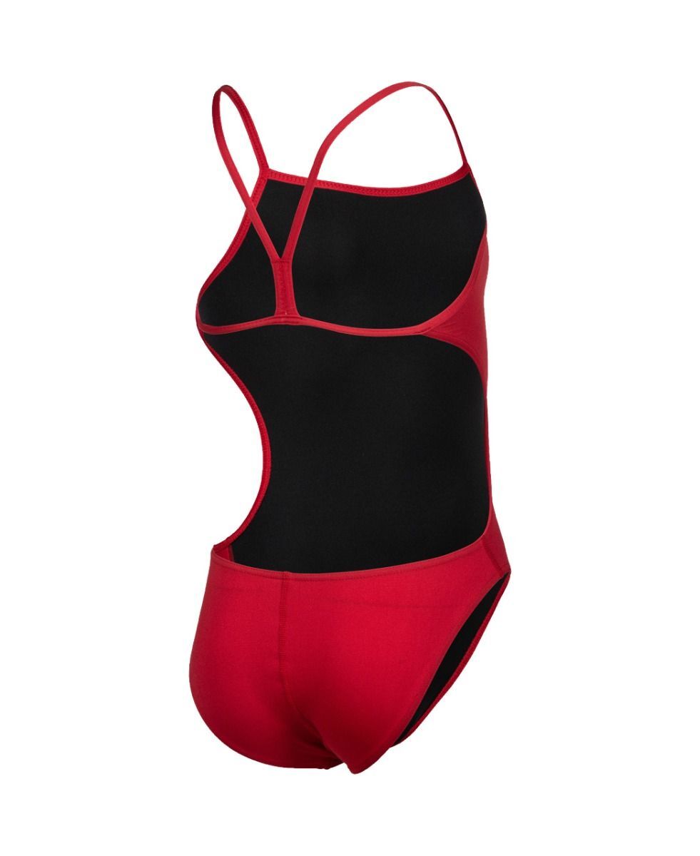 Arena Girl's Team Swimsuit Challenge Solid Swimming Costume Red BNWT