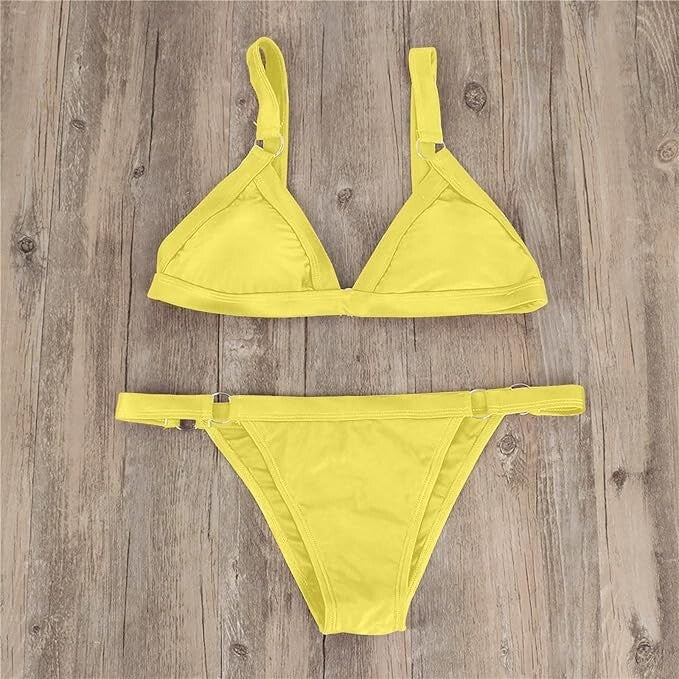 Chechury Women's Triangle Low Waist Sexy Bikini Swimsuit Swimming Costume BNWT