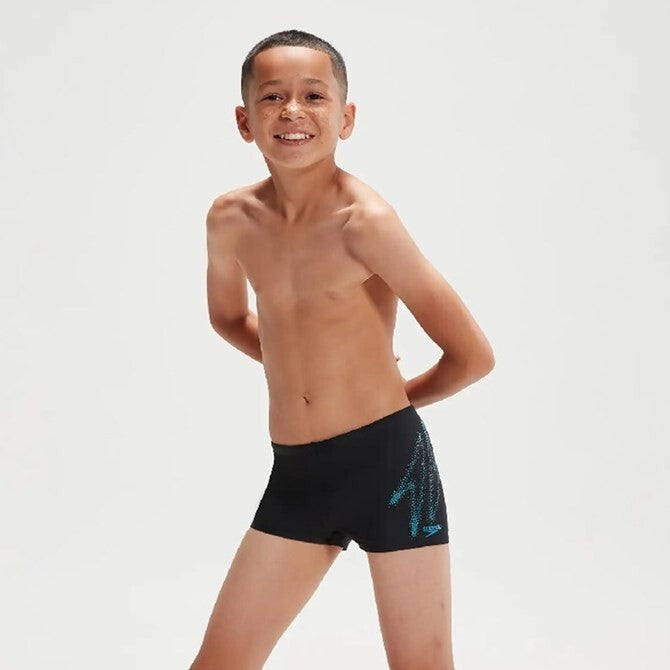Speedo Boy's Hyperboom Placement Aquashort Shorts Trunks Swimsuit Swimming BNWT