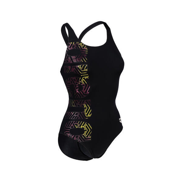 Arena Women's Kikko Pro V Back Graphic One Piece Swimsuit Swimming Costume BNWT