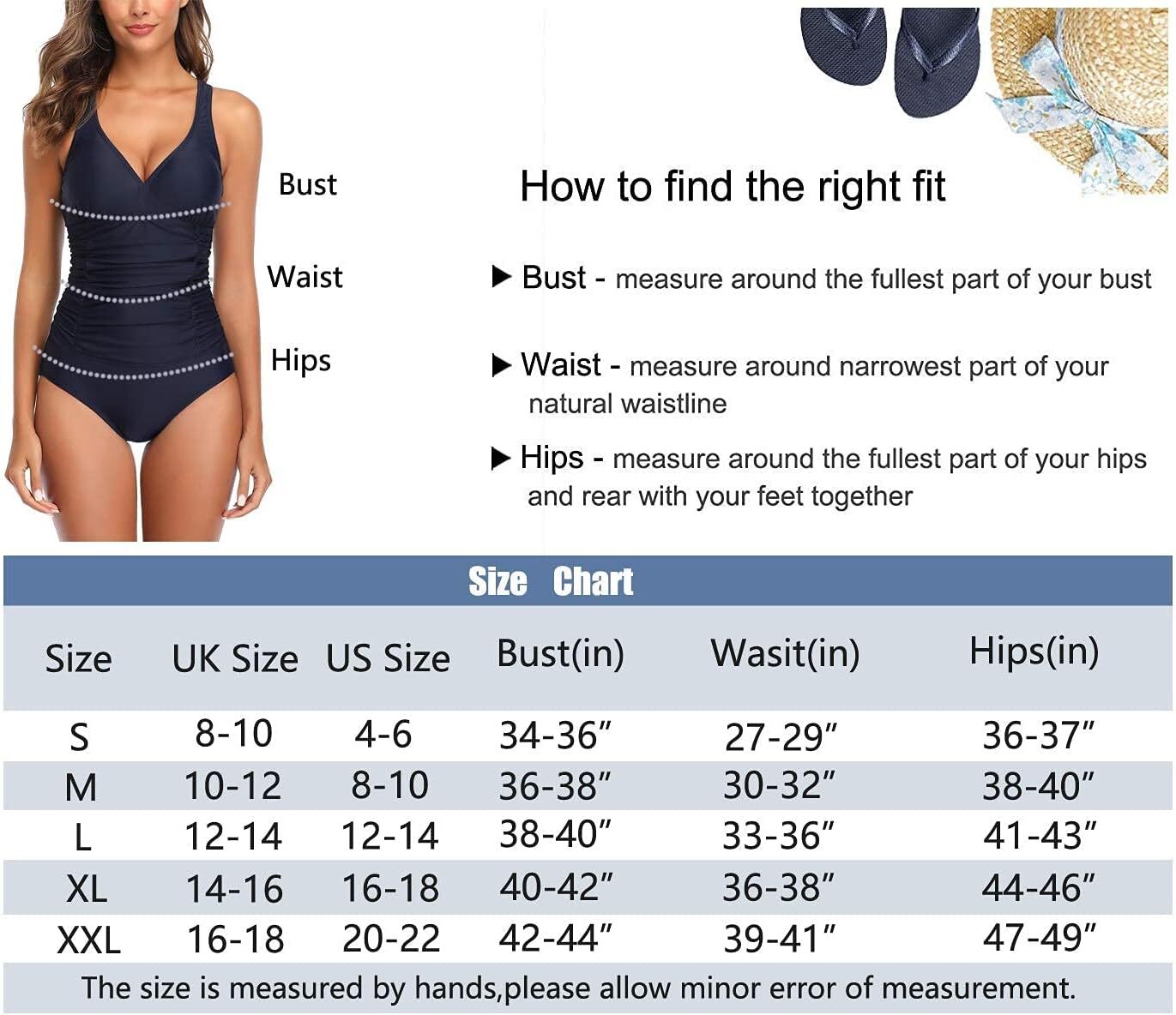 Derssity Women's Ruched Tummy Control Bandeau Twist Swimsuit Swimming Costume