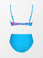 Cupshe Women's High Waist Ribbed Scoop Bikini Swimsuit Swimming Costume BNWT