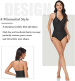 Joweechy Women's Halter Tummy Control Swimsuit Swimming Costume Swimwear BNWT