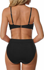 RXRXCOCO Tummy Control High Waist Ribbed Bikini Swimsuit Swimming Costume BNWT