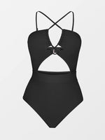 Cupshe Women's Plunge Cut-Out Criss Cross Swimsuit Swimming Costume BNWT