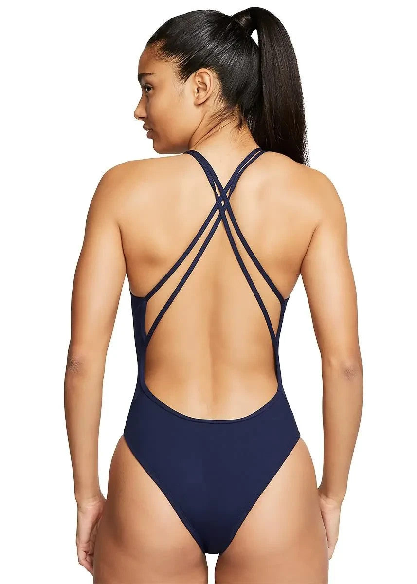Nike Women's Hydrastrong Solid Spiderback Swimming Costume Swimsuit BNWT