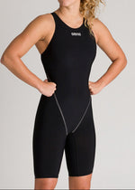 Arena Womens Powerskin St 2.0 Open Back Race Racing Swimming Swimsuit Girl Black