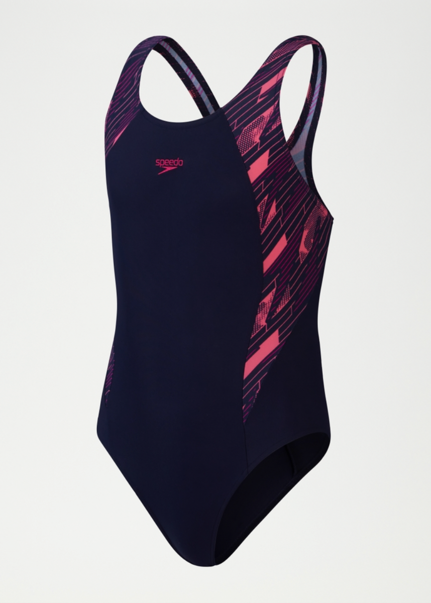 Speedo Girl's Hyperboom Splice Muscleback Swimsuit Swimming Costume Junior BNWT