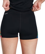 Women's Printed Sun Protection Shorts Black/Pink Swimsuit Swimming Costume BNWT