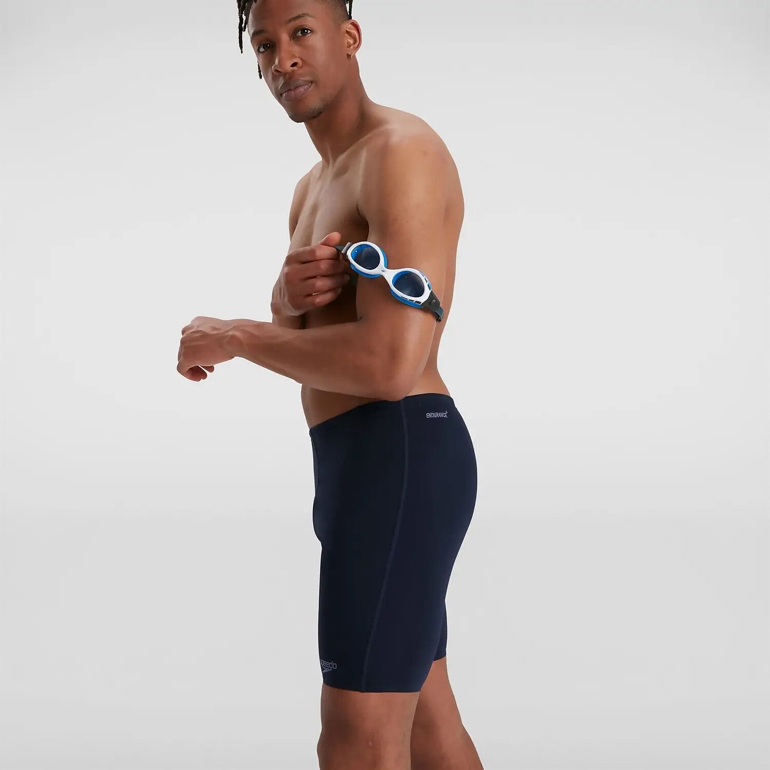 Speedo Men's Eco Endurance+ Jammer Swimsuit Swimming Costume Shorts Navy BNWT