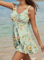 Shekini Women's Front Cut-Out Padded Swim Dress Swimsuit Swimming Costume BNWT