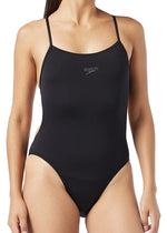 Speedo Women's Eco Endurance+ Thinstrap Swimsuit Swimming Costume Black BNWT