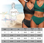 CheChury Women's High Waist Twist Front Bikini Swimsuit Swimming Costume BNWT