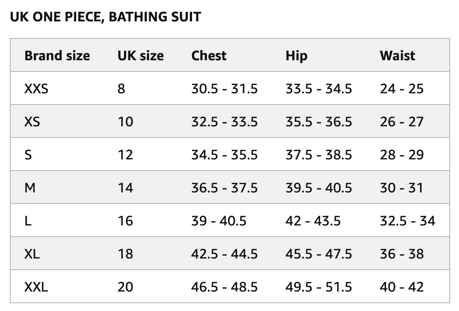 Amazon Essentials Women's One Piece Coverage Swimsuit Swimming Costume BNWT