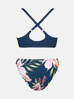 Cupshe Women's Knotted Floral Low Rise Bikini Swimsuit Swimming Costume BNWT