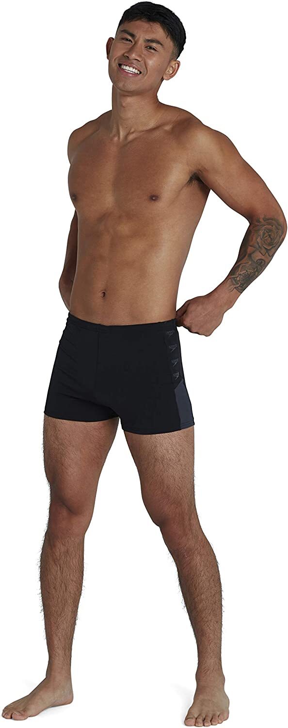 Speedo Men's Boom Logo Splice Aquashort Swimsuit Swimming Costume BNWT